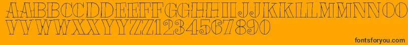 Tat Font – Black Fonts on Orange Background