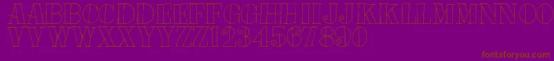 Tat Font – Brown Fonts on Purple Background