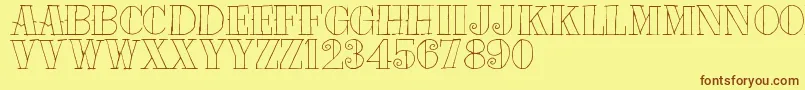 Tat Font – Brown Fonts on Yellow Background