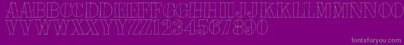Tat Font – Gray Fonts on Purple Background