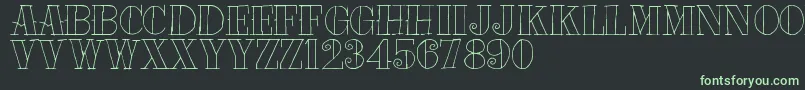 Tat Font – Green Fonts on Black Background