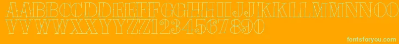 Tat Font – Green Fonts on Orange Background