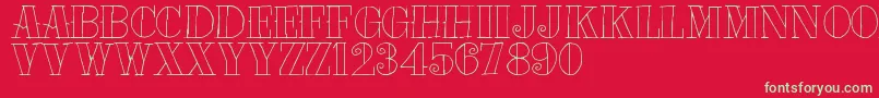 Tat Font – Green Fonts on Red Background