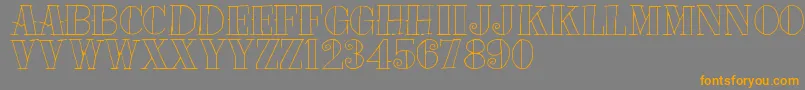 Tat Font – Orange Fonts on Gray Background