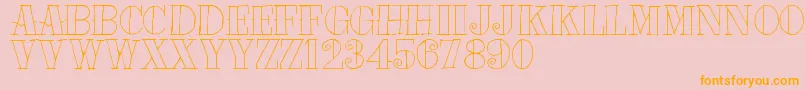 Tat Font – Orange Fonts on Pink Background