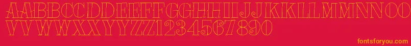 Tat Font – Orange Fonts on Red Background