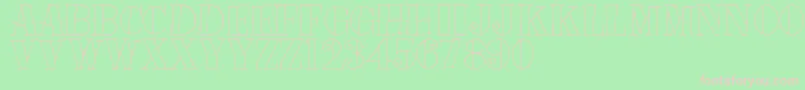 Tat Font – Pink Fonts on Green Background