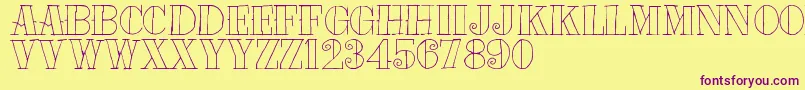 Tat Font – Purple Fonts on Yellow Background
