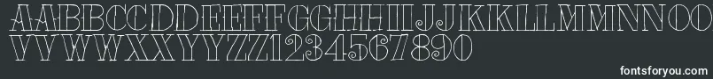 Шрифт Tat – белые шрифты на чёрном фоне