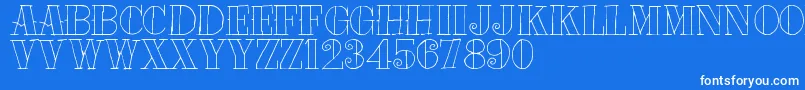 Tat Font – White Fonts on Blue Background