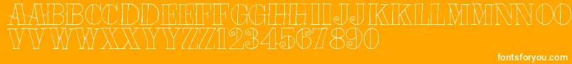 Tat Font – White Fonts on Orange Background