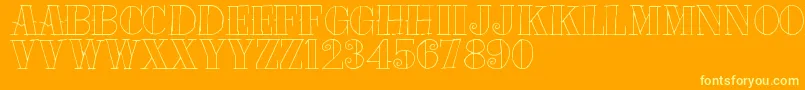 Tat Font – Yellow Fonts on Orange Background