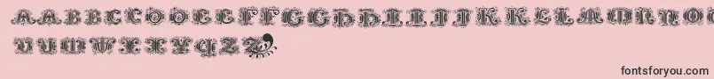 Silvestreinitials Font – Black Fonts on Pink Background