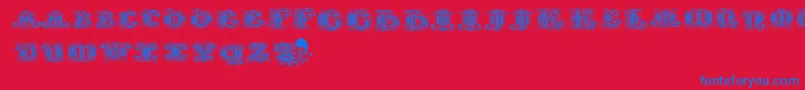 Silvestreinitials Font – Blue Fonts on Red Background