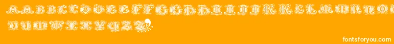 Silvestreinitials Font – White Fonts on Orange Background