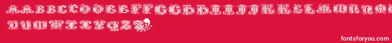 Silvestreinitials Font – White Fonts on Red Background