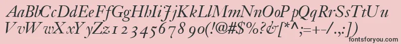 JansoossskItalic Font – Black Fonts on Pink Background