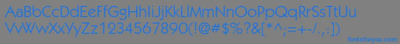 Kbl45Cフォントについての詳細 フォントKbl45C – 灰色の背景に青い文字