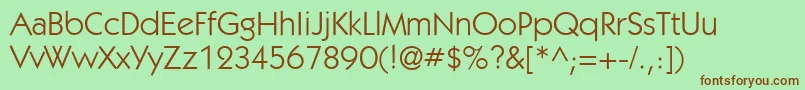 Kbl45C Font – Brown Fonts on Green Background