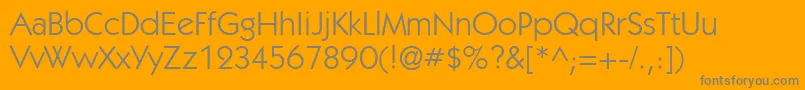 Kbl45C-Schriftart – Graue Schriften auf orangefarbenem Hintergrund
