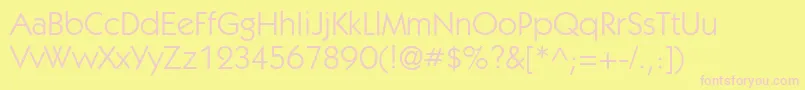 Kbl45C Font – Pink Fonts on Yellow Background