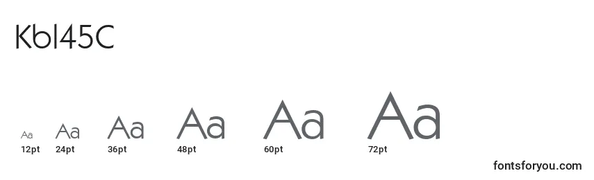Kbl45C Font Sizes