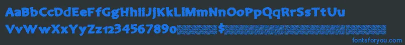 Comeinside Font – Blue Fonts on Black Background