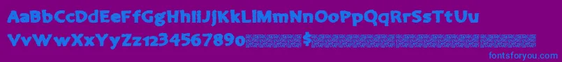 Comeinside Font – Blue Fonts on Purple Background