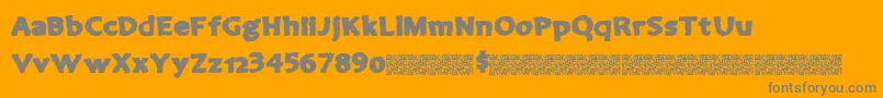 Comeinside Font – Gray Fonts on Orange Background