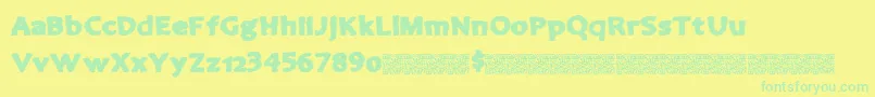 More about Comeinside Font Comeinside Font – Green Fonts on Yellow Background