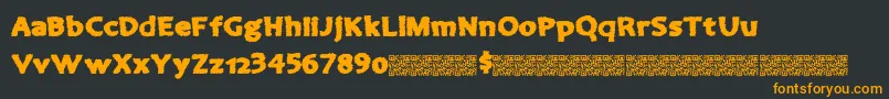 Comeinside Font – Orange Fonts on Black Background