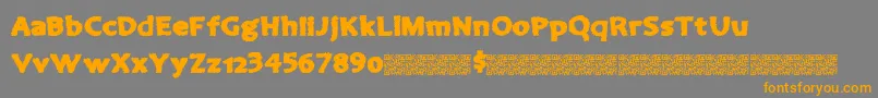Comeinside Font – Orange Fonts on Gray Background