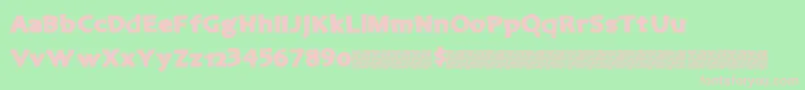 Comeinside Font – Pink Fonts on Green Background