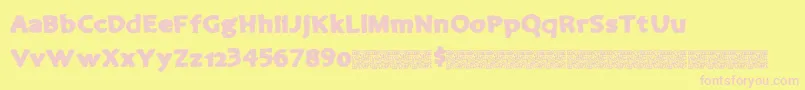 Comeinside Font – Pink Fonts on Yellow Background