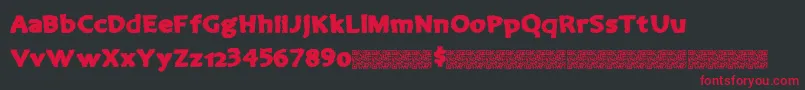 Comeinside Font – Red Fonts on Black Background