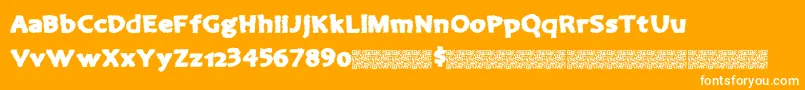 Comeinside Font – White Fonts on Orange Background