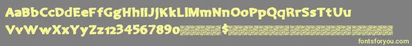 Comeinside Font – Yellow Fonts on Gray Background