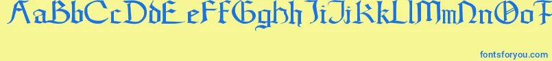 GoticWeen Font – Blue Fonts on Yellow Background