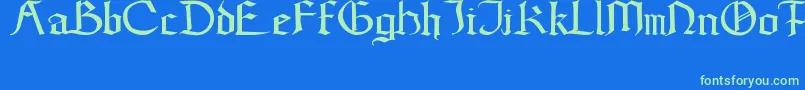 GoticWeen Font – Green Fonts on Blue Background