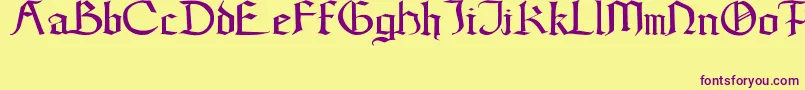 GoticWeen Font – Purple Fonts on Yellow Background