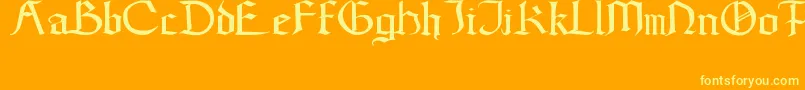 Police GoticWeen – polices jaunes sur fond orange