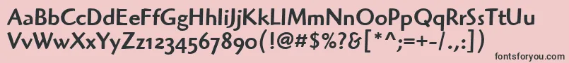 HighlanderMdOsItcTtMedium Font – Black Fonts on Pink Background