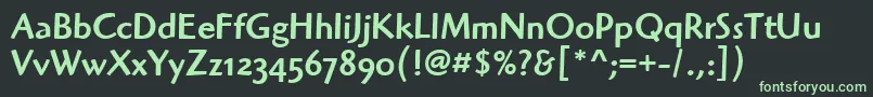 Шрифт HighlanderMdOsItcTtMedium – зелёные шрифты на чёрном фоне