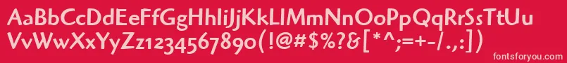 HighlanderMdOsItcTtMedium Font – Pink Fonts on Red Background