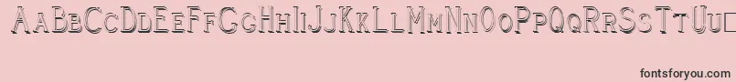 CleaversJuveniaRaised Font – Black Fonts on Pink Background