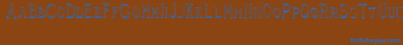 CleaversJuveniaRaised Font – Blue Fonts on Brown Background