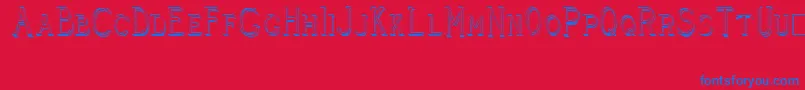 CleaversJuveniaRaised Font – Blue Fonts on Red Background