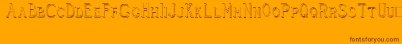 CleaversJuveniaRaised Font – Brown Fonts on Orange Background