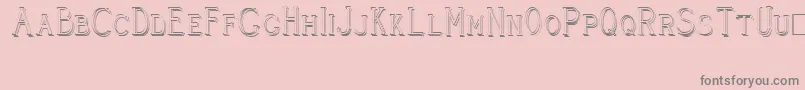 CleaversJuveniaRaised Font – Gray Fonts on Pink Background