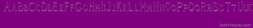CleaversJuveniaRaised Font – Gray Fonts on Purple Background
